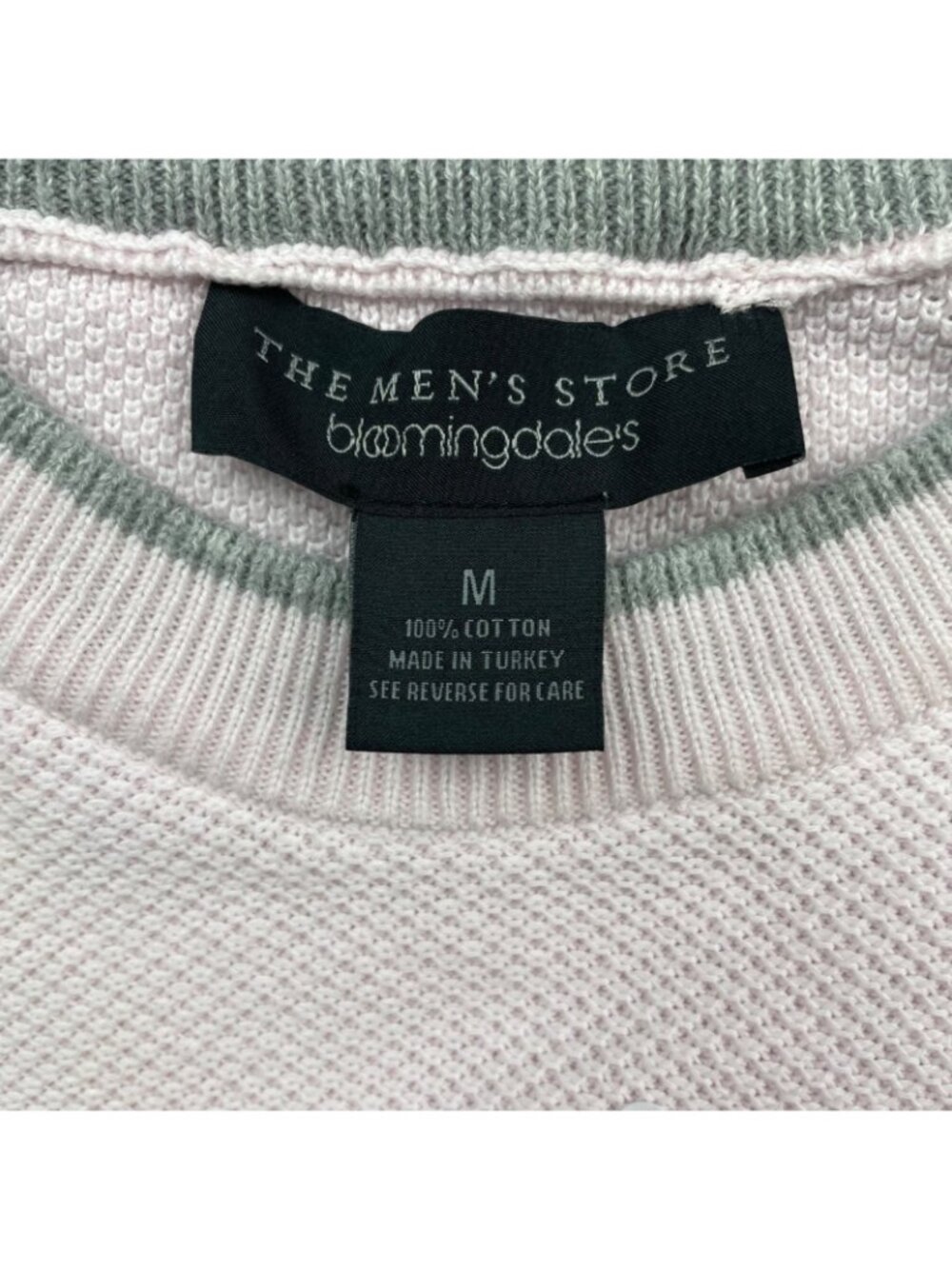 Bloomingdales Men's 100% Cotton Crewneck Pullover Sweater Pink • Medium - Picture 3 of 6